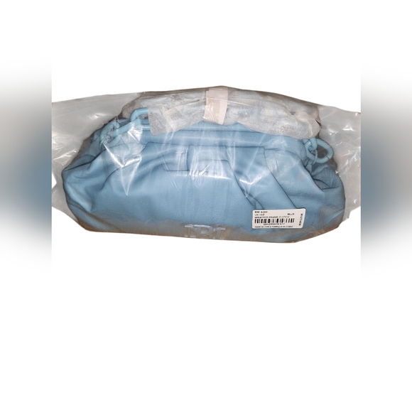 BADGLEY MISCHKA Blue Wrapped Frame Cluth Bag - Picture 6 of 6